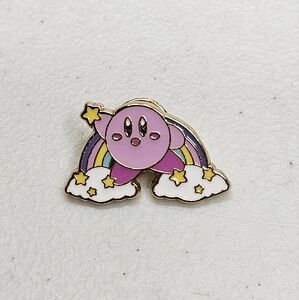 Nintendo Rainbow Kirby Back Gold Enamel Pin
